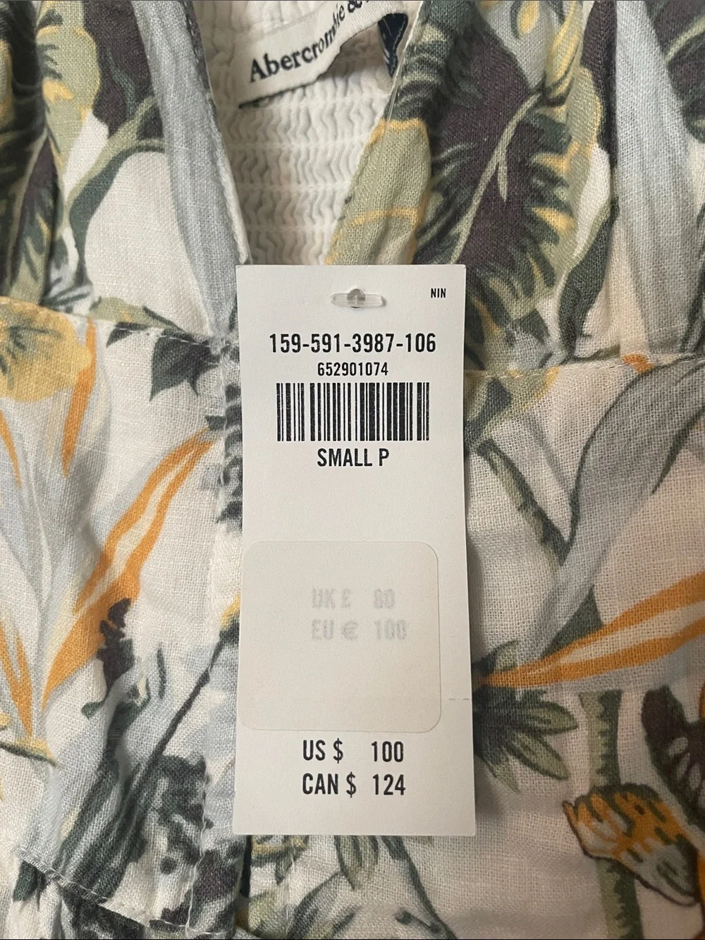 Abercrombie & Fitch Floral V-Neck Maxi Dress w/ Front Slit